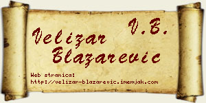 Velizar Blažarević vizit kartica